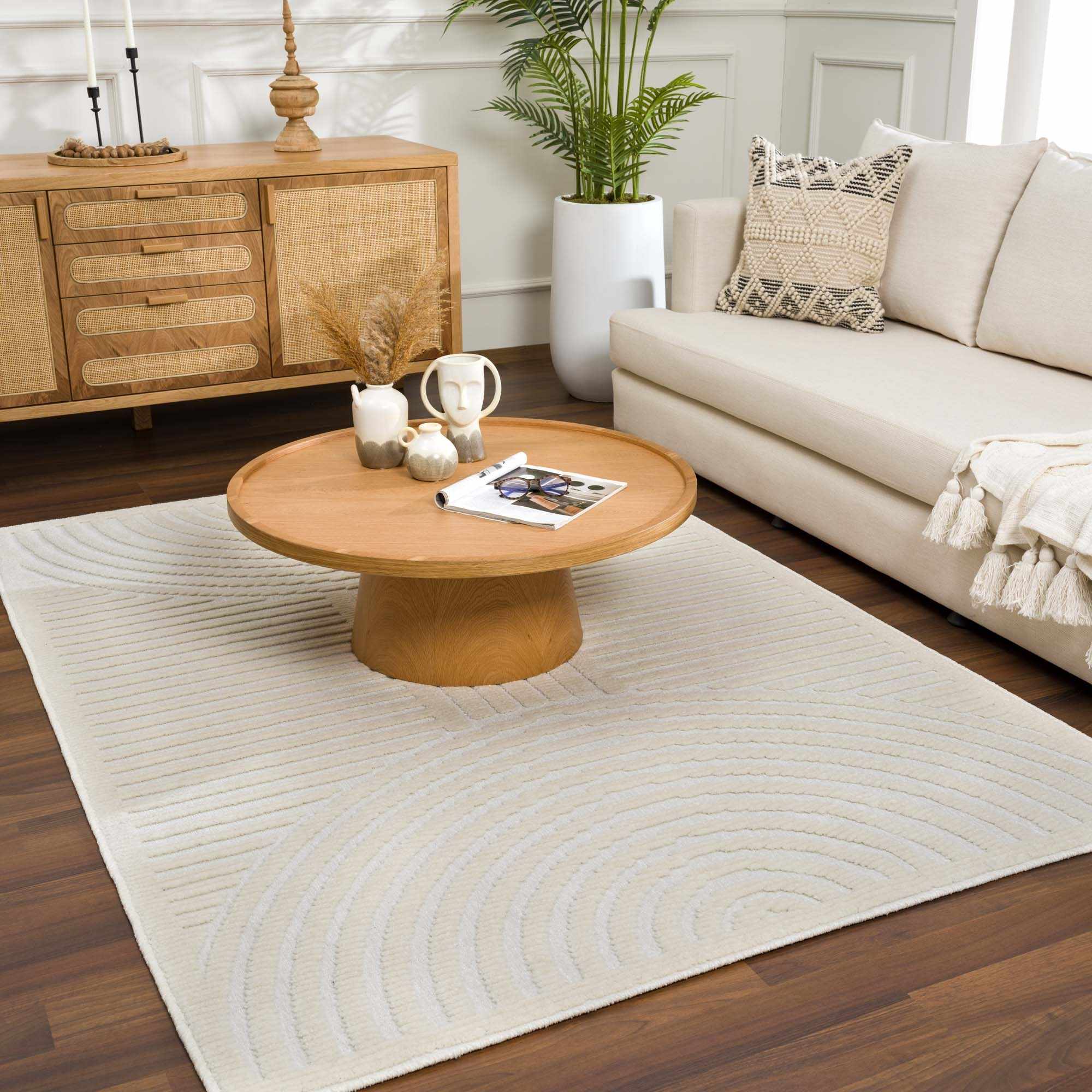 Deron White Washable Area Rug - Decor Addict, LLC