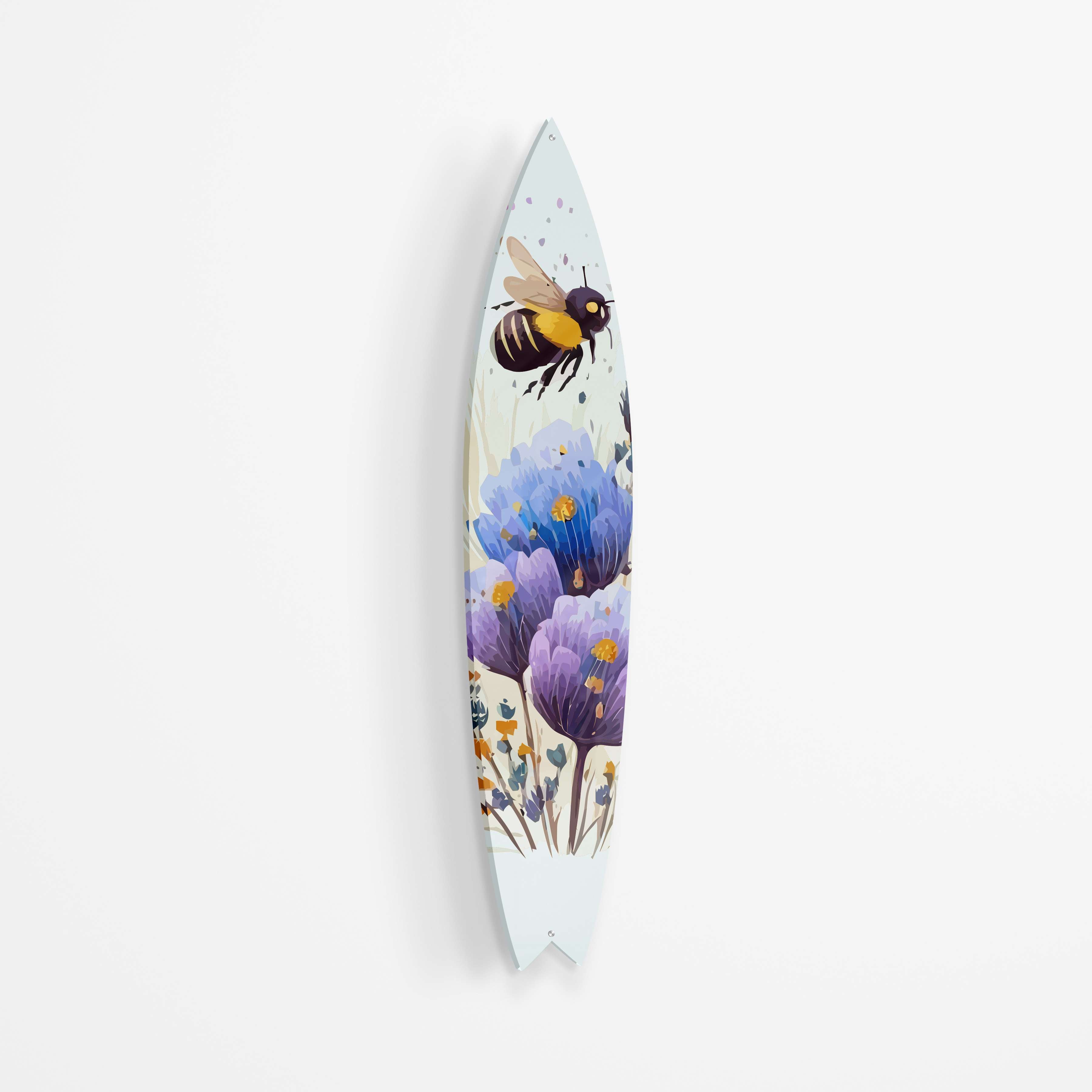 Crazy About Bees Acrylic Surfboard Wall Art - Decor Addict, LLC