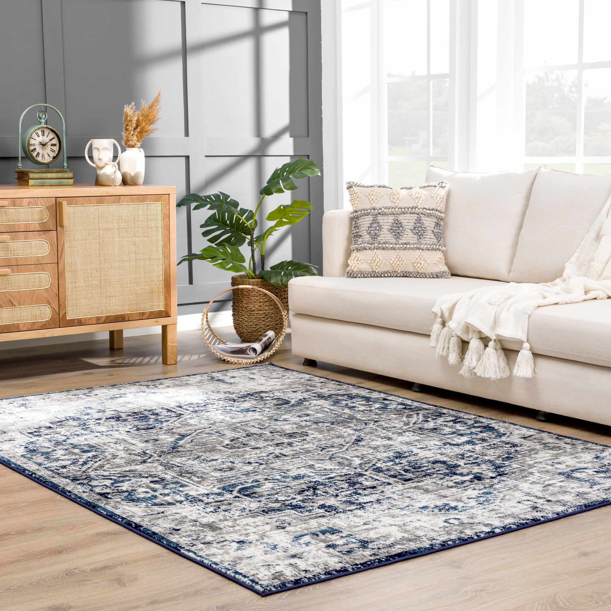 Buenaventura Navy Area Rug - Decor Addict, LLC