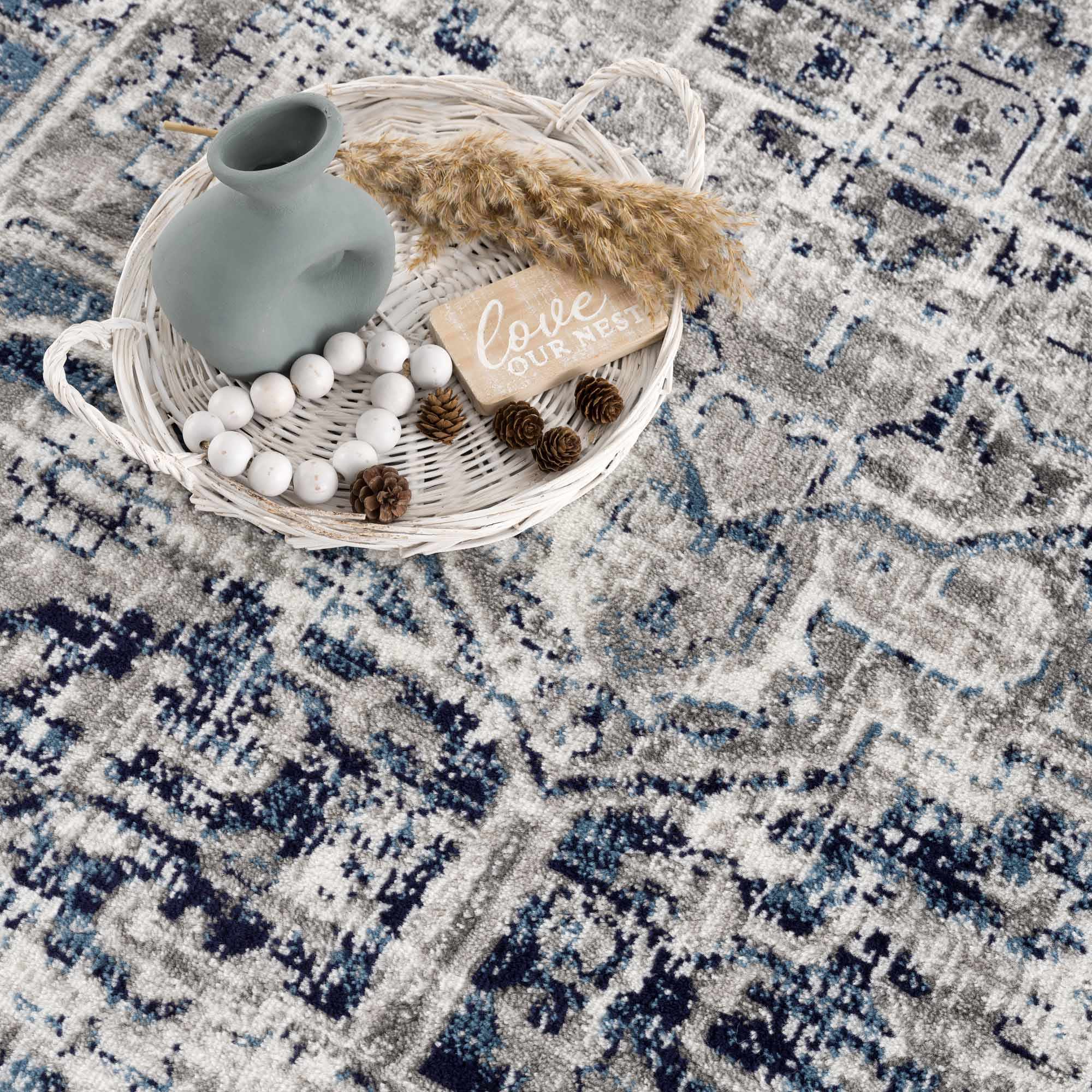 Buenaventura Navy Area Rug - Decor Addict, LLC