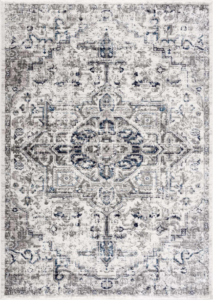 Buenaventura Cream & Navy Area Rug - Decor Addict, LLC