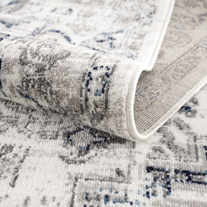 Buenaventura Cream & Navy Area Rug - Decor Addict, LLC