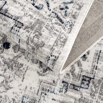 Buenaventura Cream & Navy Area Rug - Decor Addict, LLC