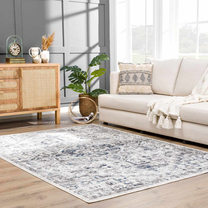 Buenaventura Cream & Navy Area Rug - Decor Addict, LLC