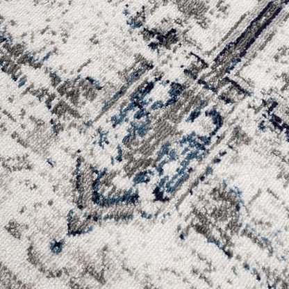 Buenaventura Cream & Navy Area Rug - Decor Addict, LLC