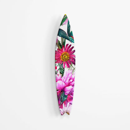 Bright Pink Floral Mural Acrylic Surfboard Wall Art - Decor Addict, LLC