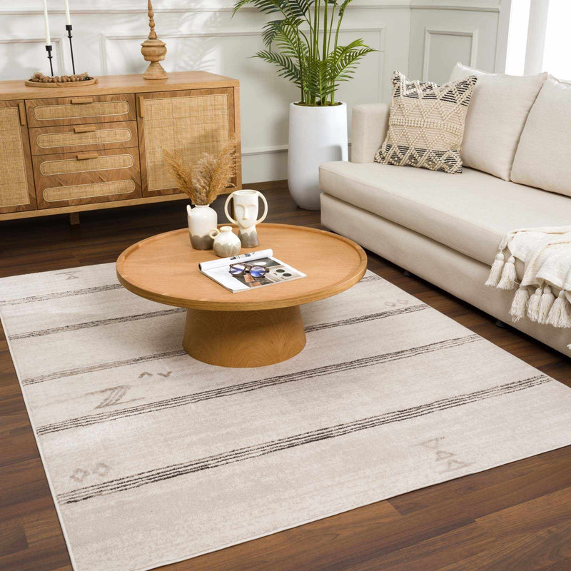 Deja Cream & Charcoal Area Rug - Decor Addict, LLC