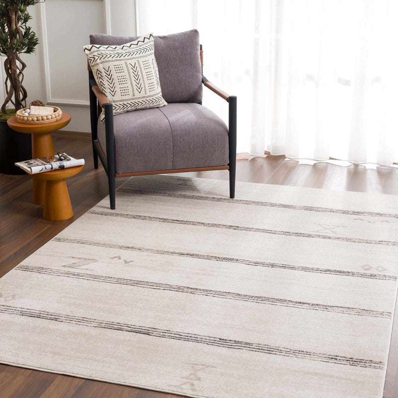 Deja Cream & Charcoal Area Rug - Decor Addict, LLC