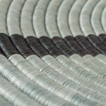 27" Extra Large Steeple Gray Modern Woven Wall Art Plate - Decor Addict, LLC