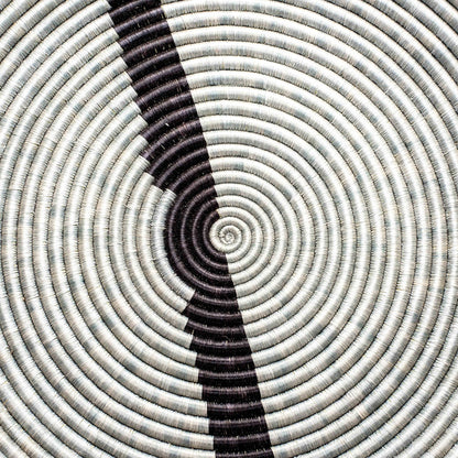 27" Extra Large Steeple Gray Modern Woven Wall Art Plate - Decor Addict, LLC