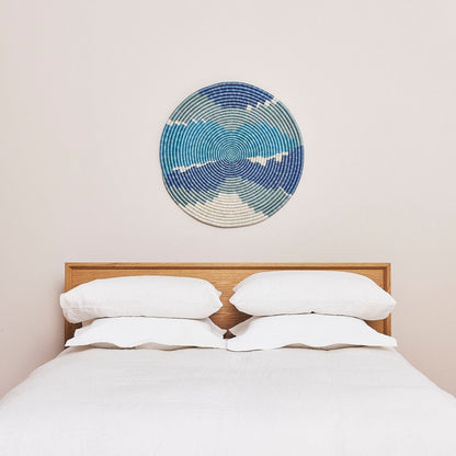 Ambient Blue-Greens - 32" Colossal Statement Disc - Decor Addict, LLC