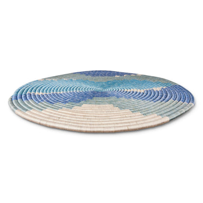 Ambient Blue-Greens - 32" Colossal Statement Disc - Decor Addict, LLC