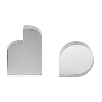 Contemporary Glass Bookends, Smoke (Set of 2)