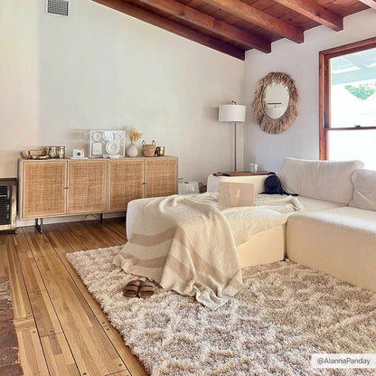 Prompton Cream Plush Area Rug - Decor Addict, LLC