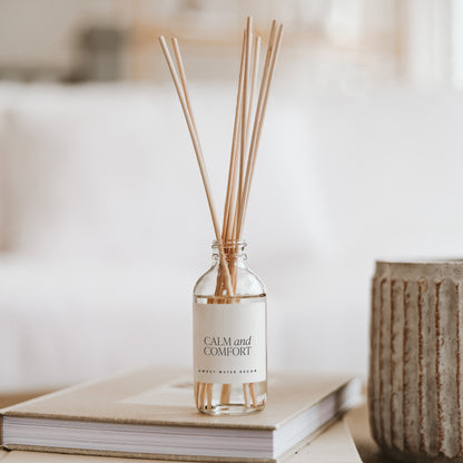 Calm and Comfort Clear Reed Diffuser - Decor Addict, LLC