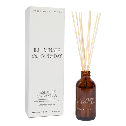 Cashmere and Vanilla Amber Reed Diffuser - Decor Addict, LLC