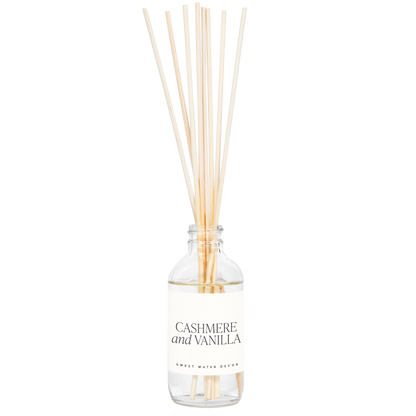 Cashmere and Vanilla Clear Reed Diffuser - Decor Addict, LLC
