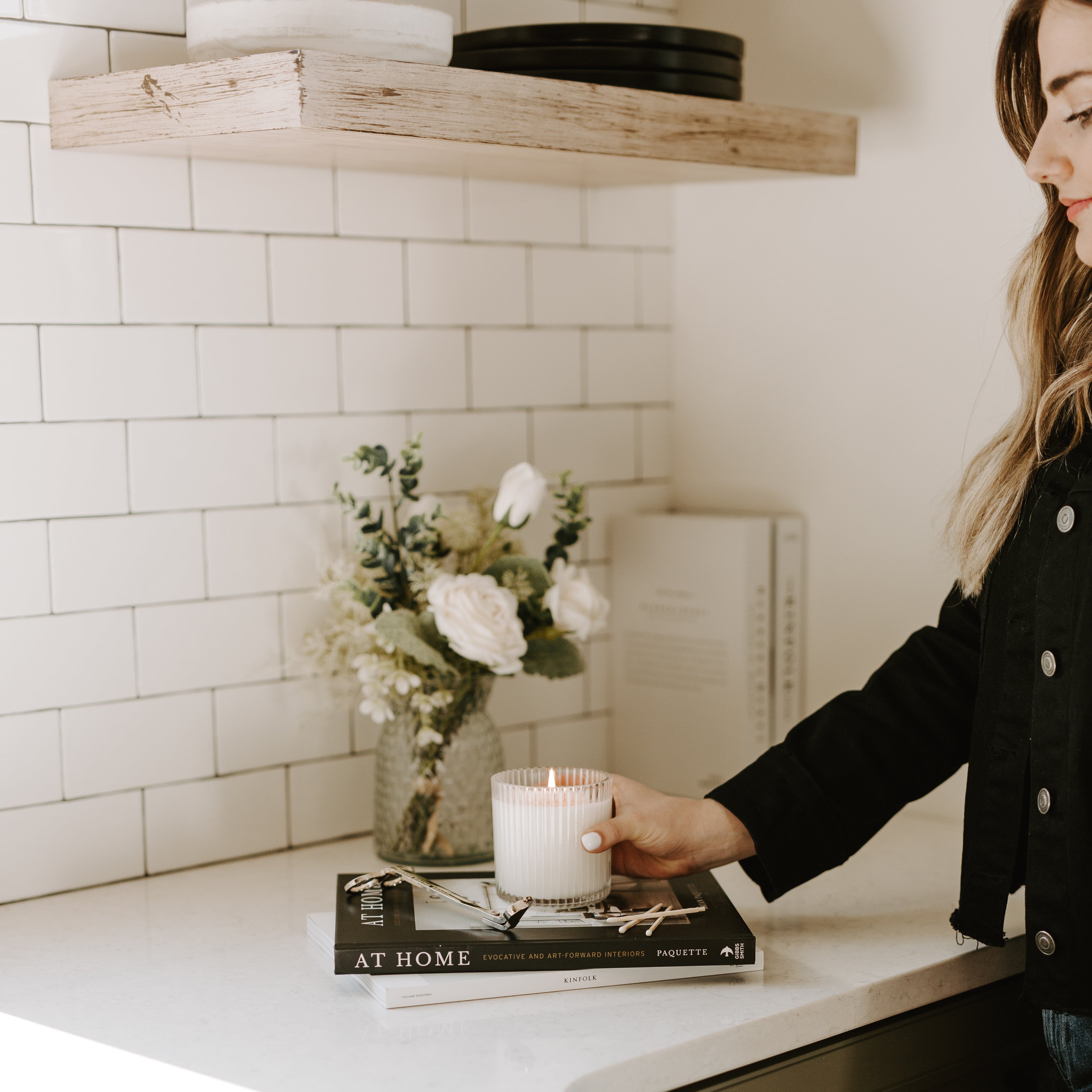 Fresh Coffee Fluted Soy Candle - Ribbed Glass Jar - 11 oz - Decor Addict, LLC