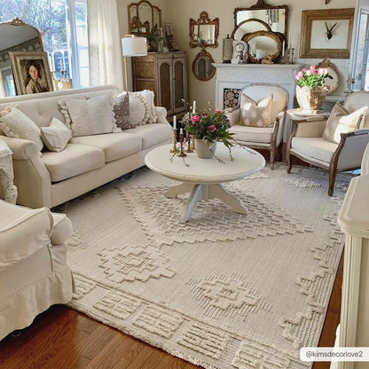 Rosales Cream High&Low Area Rug - Decor Addict, LLC