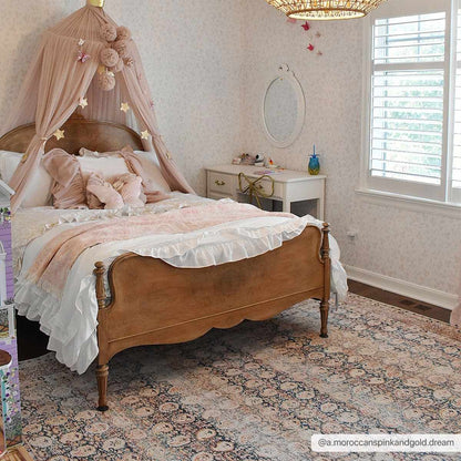 Rust Maligaya Distressed Washable Area Rug - Decor Addict, LLC