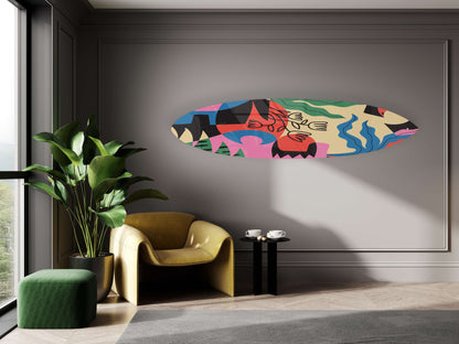 Abstract Art Acrylic Surfboard Wall Art - Decor Addict, LLC