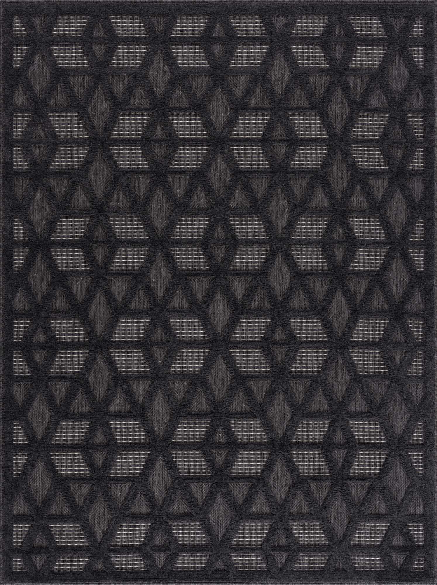 Nuri Black Outdoor Rug - Decor Addict, LLC