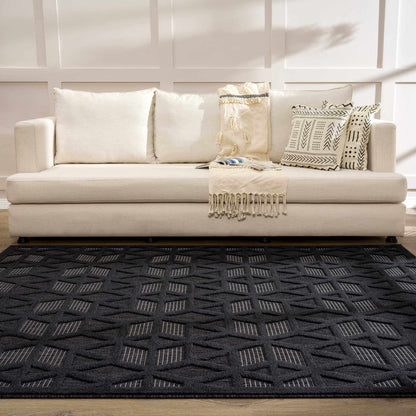 Nuri Black Outdoor Rug - Decor Addict, LLC