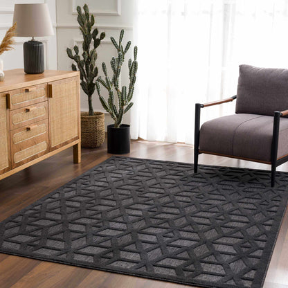 Nuri Black Outdoor Rug - Decor Addict, LLC