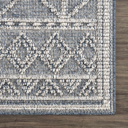 Diah Gray Blue & Bone Area Rug - Decor Addict, LLC