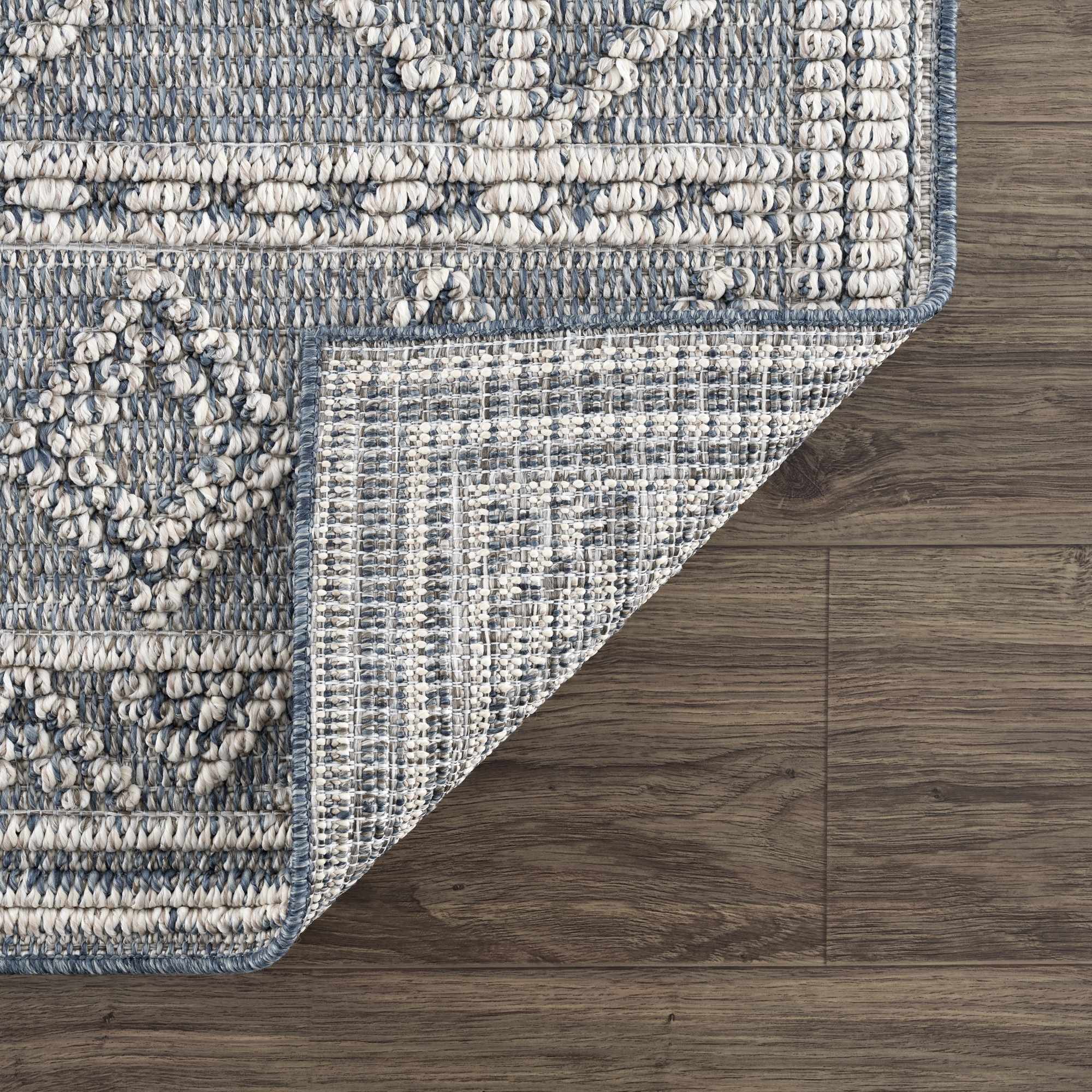 Diah Gray Blue & Bone Area Rug - Decor Addict, LLC