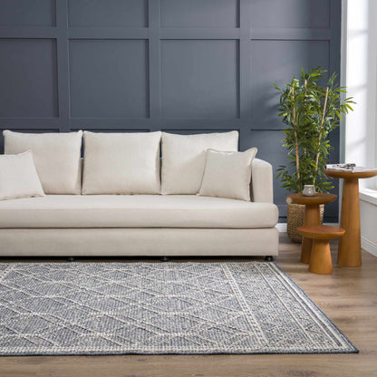 Diah Gray Blue & Bone Area Rug - Decor Addict, LLC