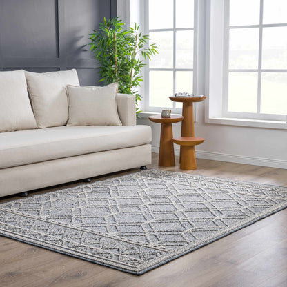 Diah Gray Blue & Bone Area Rug - Decor Addict, LLC