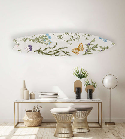 Herbs and Wild Flowers Acrylic Surfboard Wall Art - Decor Addict, LLC