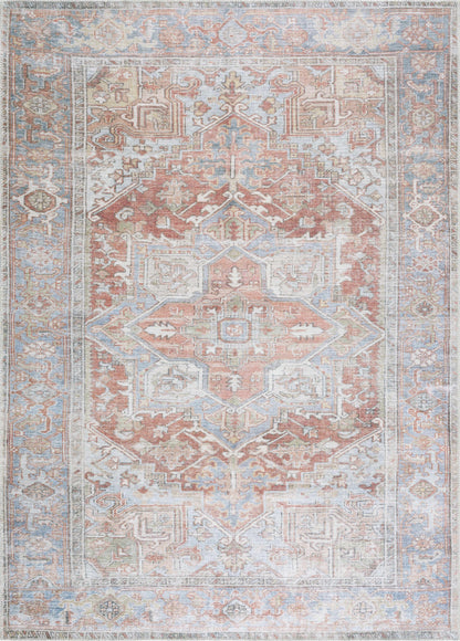 Rust Maayon Washable Rug - Decor Addict, LLC