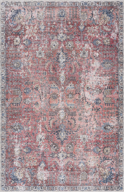Burgundy Holi-2303 Washable Area Rug - Decor Addict, LLC