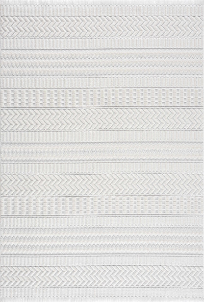 Cira Ivory Textured Area Rug with Fringes - Decor Addict, LLC