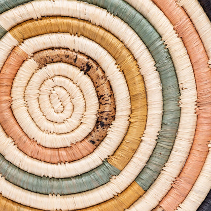 10" Peach & Banana Bark Striped Trivet - Decor Addict, LLC