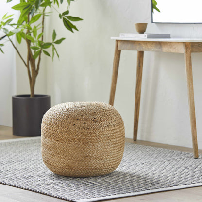 Kaumakani Jute Pouf - Decor Addict, LLC
