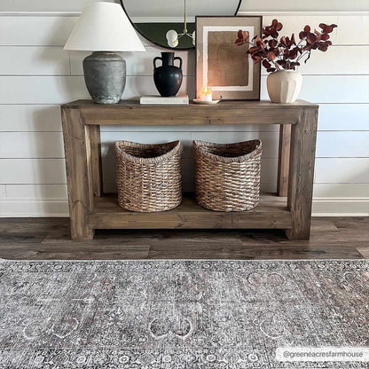 Tan Jill Vintage Washable Area Rug - Decor Addict, LLC