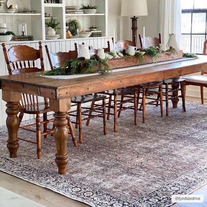 Tan Jill Vintage Washable Area Rug - Decor Addict, LLC