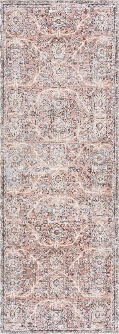 Urpi Rose & Brown Washable Area Rug - Decor Addict, LLC