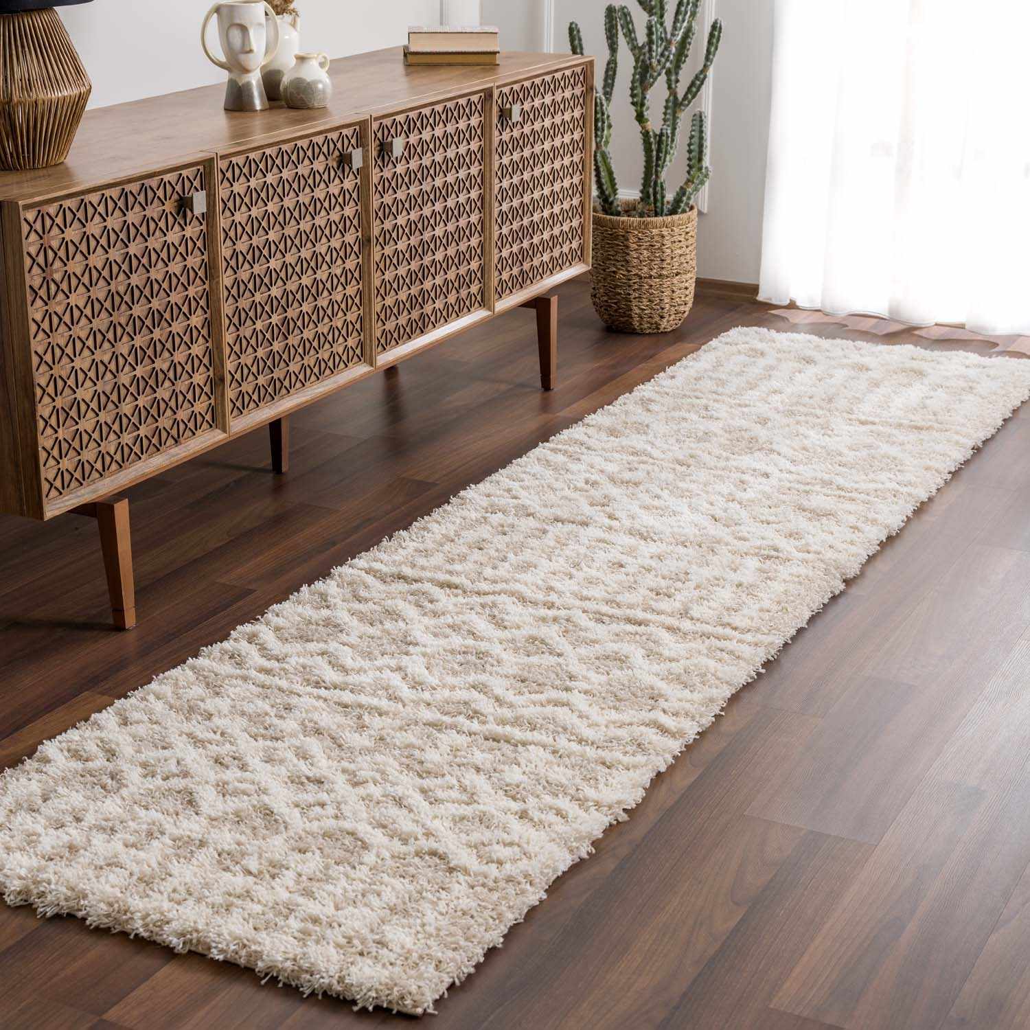 Prompton Cream Plush Area Rug - Decor Addict, LLC
