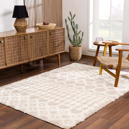 Prompton Cream Plush Area Rug - Decor Addict, LLC