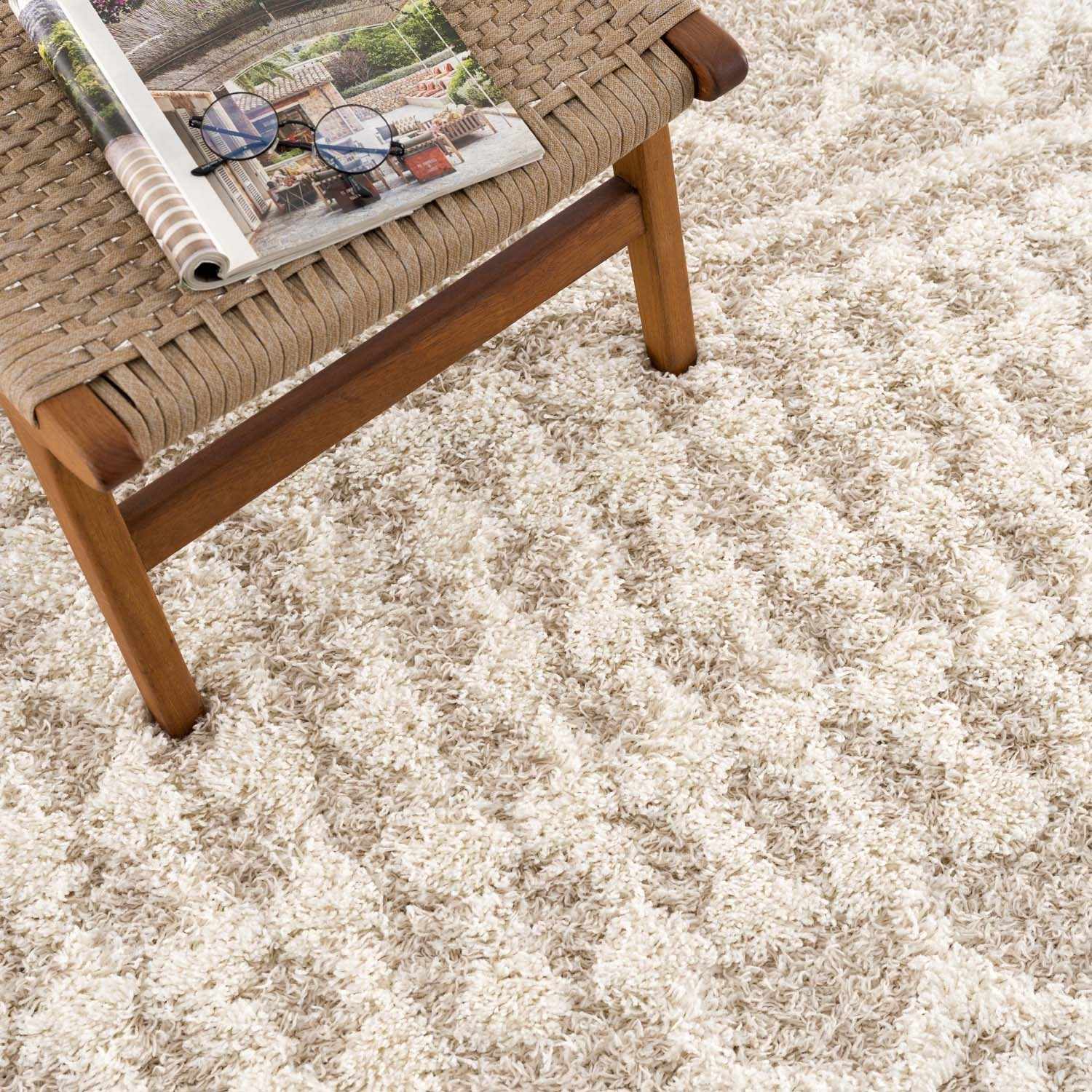 Prompton Cream Plush Area Rug - Decor Addict, LLC