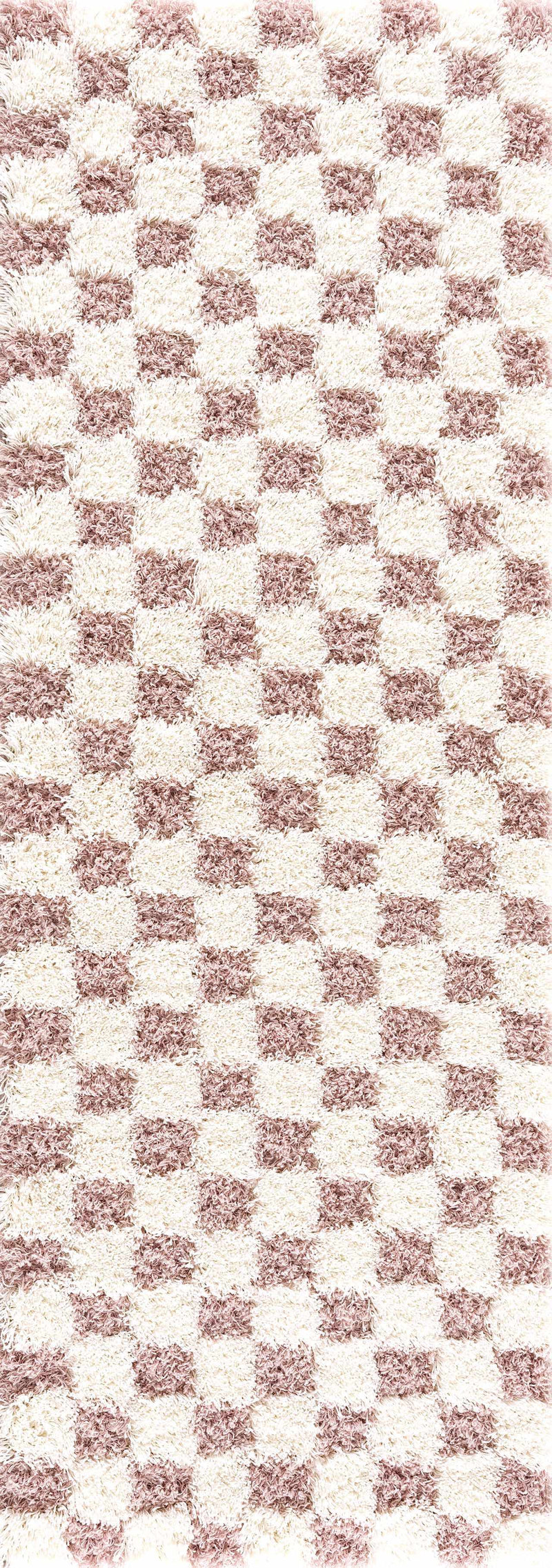 Atira Pink Checkered Area Rug