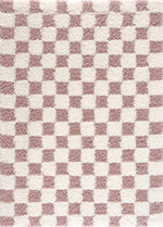 Atira Pink Checkered Area Rug