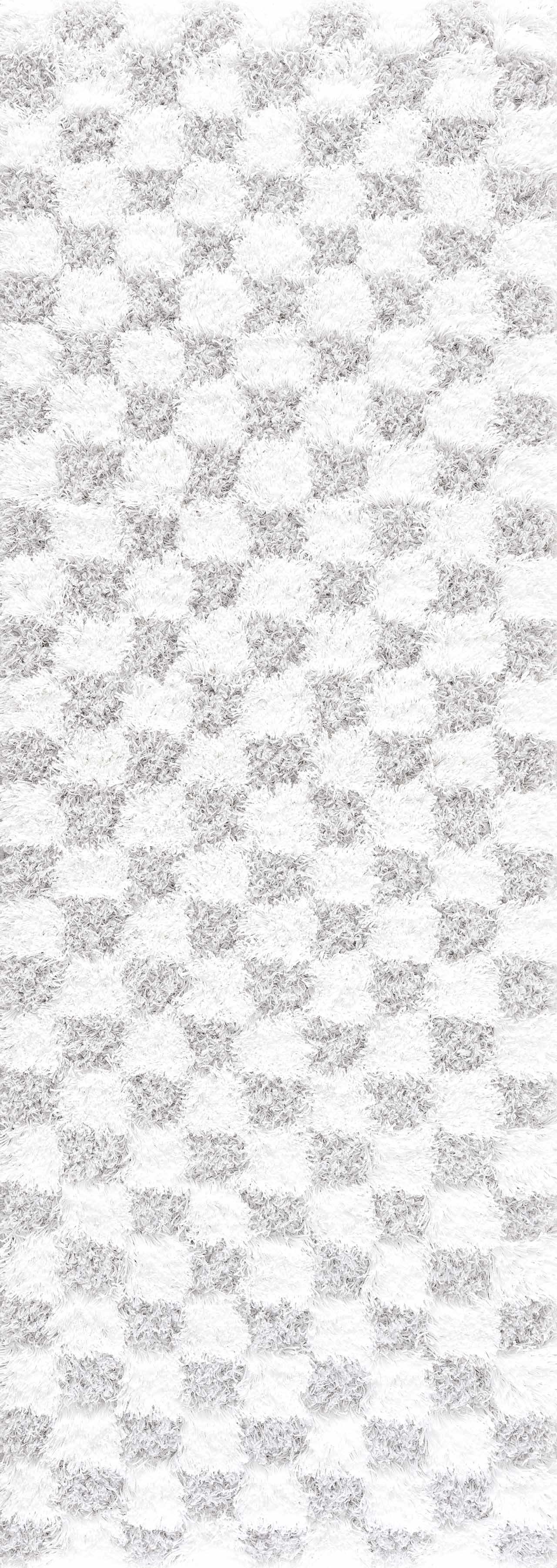 Atira Gray Checkered Area Rug - Decor Addict, LLC