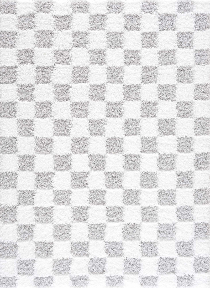Atira Gray Checkered Area Rug