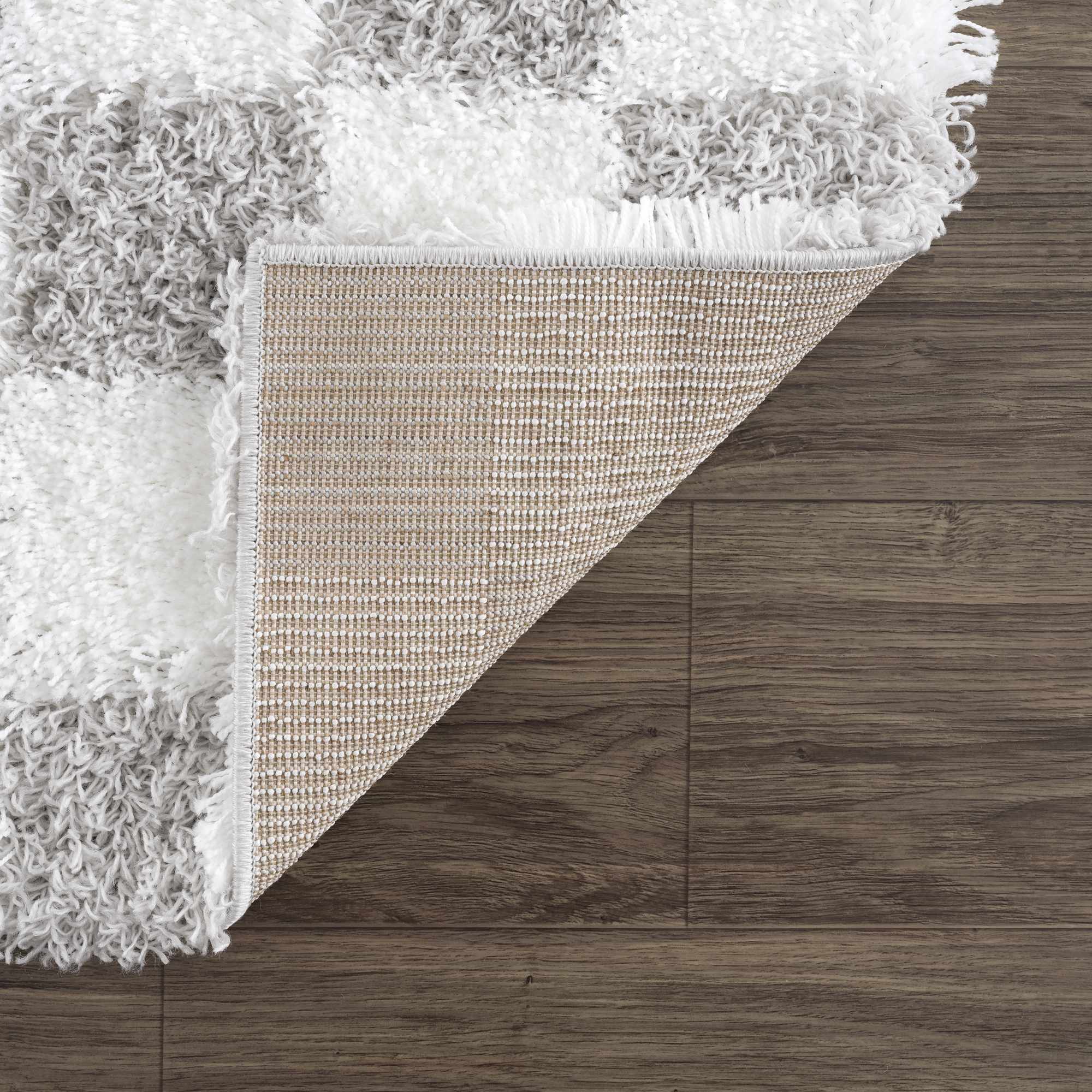 Atira Gray Checkered Area Rug - Decor Addict, LLC