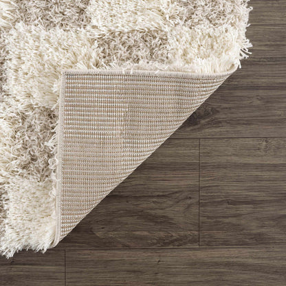 Atira Light Brown Checkered Area Rug - Decor Addict, LLC